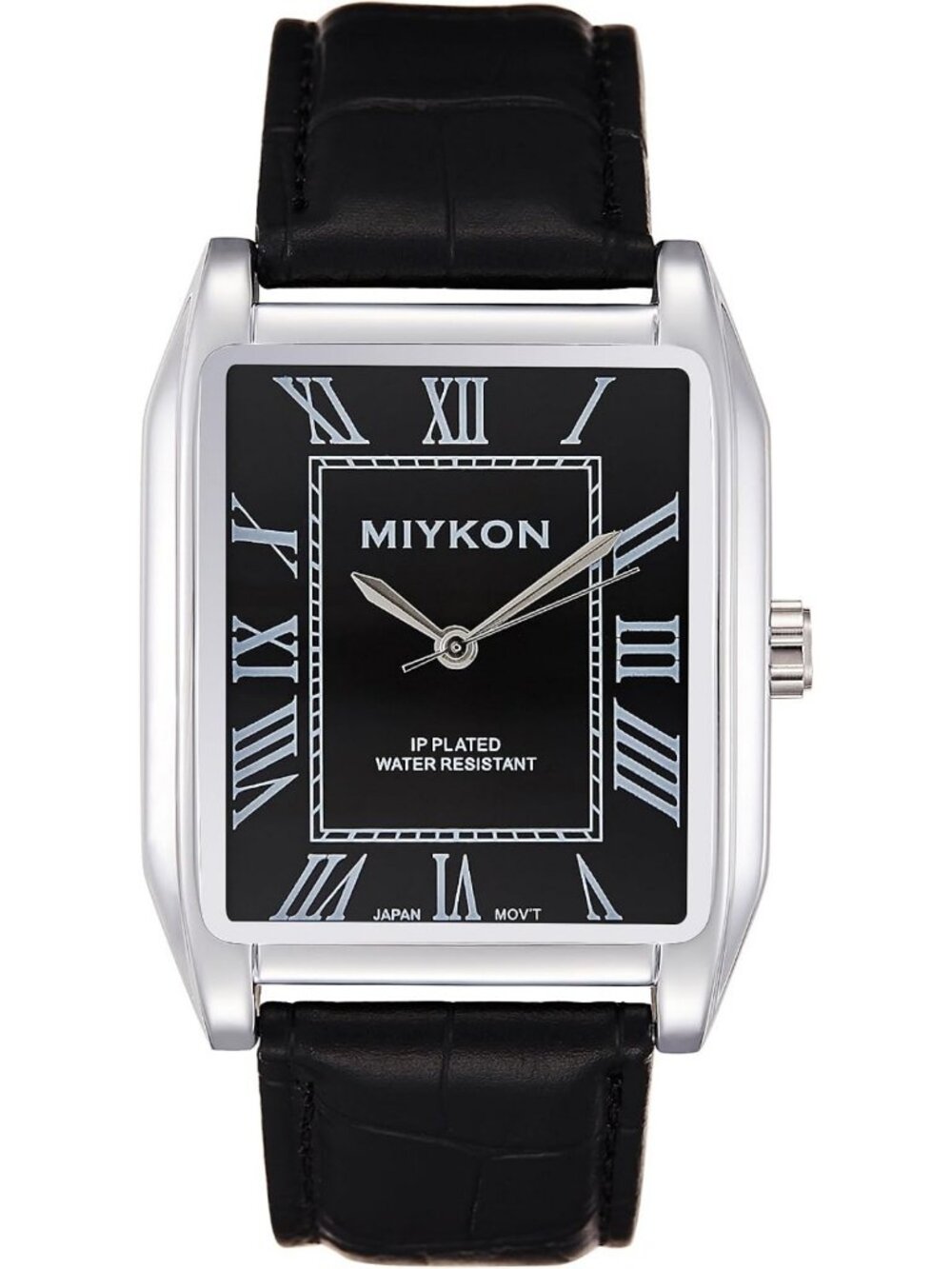 Vintage Men’s Tank Dress Watch - Genuine Leather Strap, Water Resistant, Classic